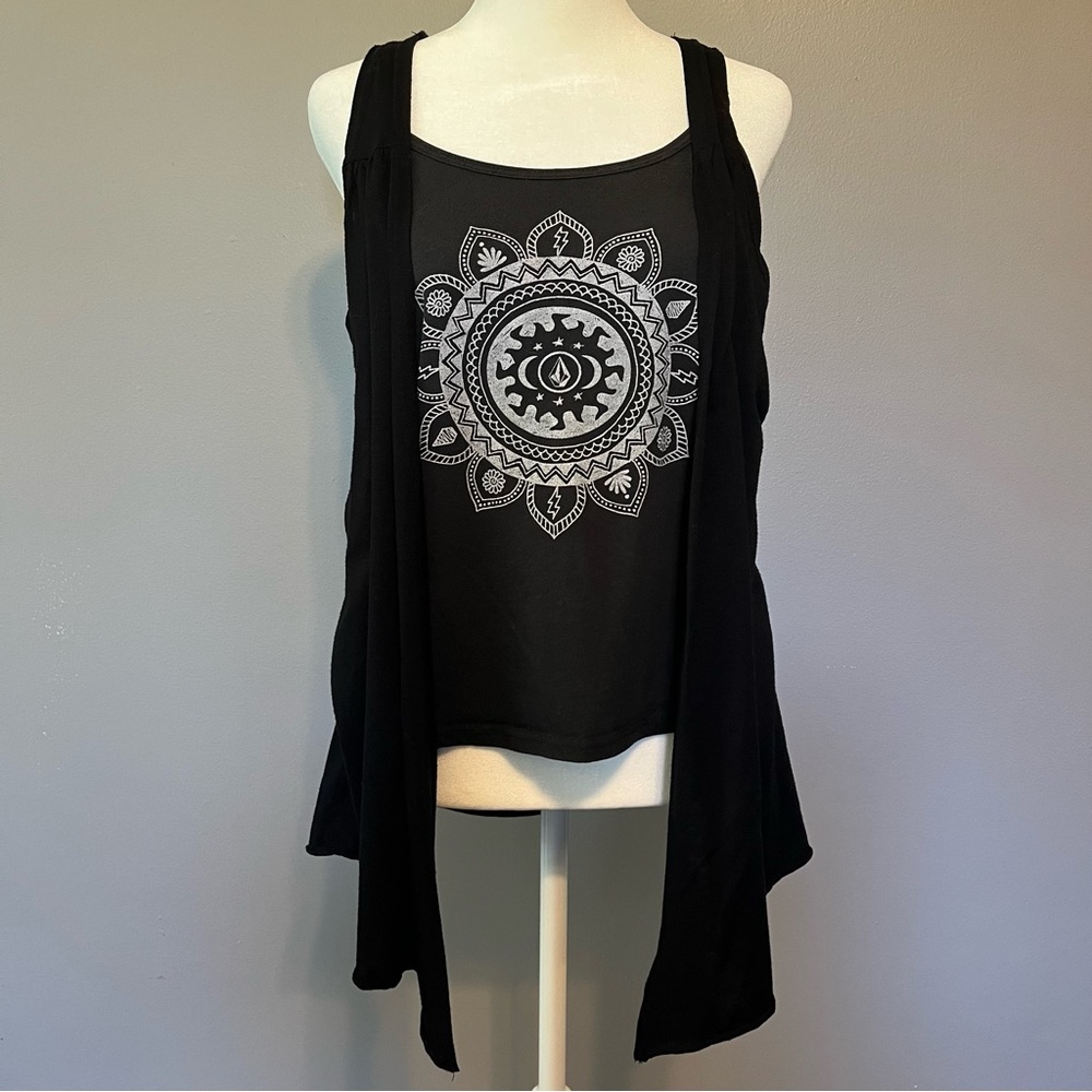 Sleeveless Open Front Cardigan